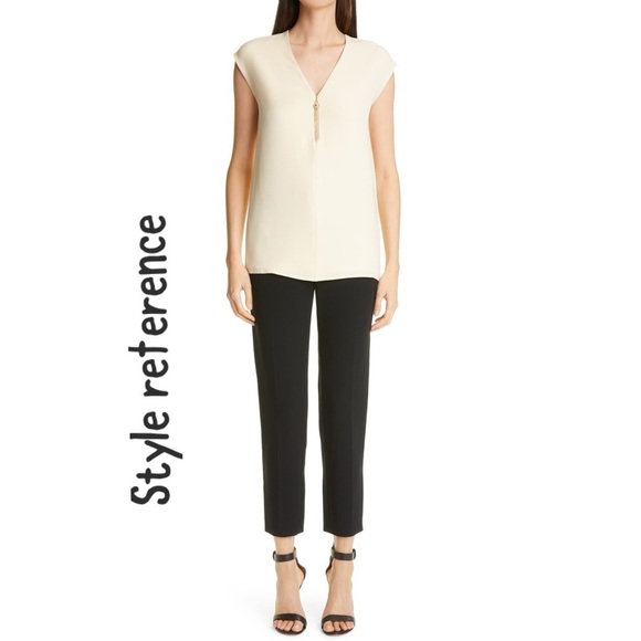 St. John Emma Side Zip Work Pants Trousers Black Size 4 - Picture 15 of 15